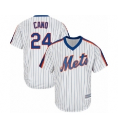 Men's New York Mets #24 Robinson Cano Replica White Alternate Cool Base Baseball Jersey