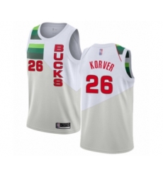 Women's Milwaukee Bucks #26 Kyle Korver White Swingman Jersey - Earned Edition