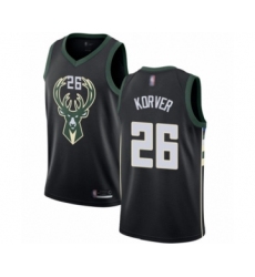 Youth Milwaukee Bucks #26 Kyle Korver Swingman Black Basketball Jersey - Statement Edition
