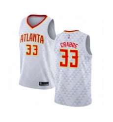 Women's Atlanta Hawks #33 Allen Crabbe Authentic White Basketball Jersey - Association Edition