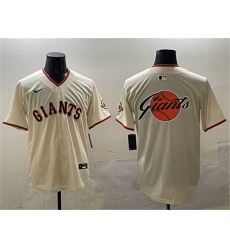 Men's San Francisco Giants Cream Team Big Logo Limited Stitched Baseball Jersey