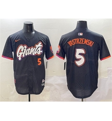 Men's San Francisco Giants #5 Mike Yastrzemski Anthracite 2025 City Connect Limited Stitched Baseball Jersey