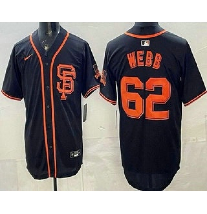 Men's San Francisco Giants #62 Logan Webb Black Limited Jersey