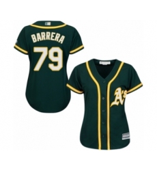Women's Oakland Athletics #79 Luis Barrera Authentic Green Alternate 1 Cool Base Baseball Player Jersey
