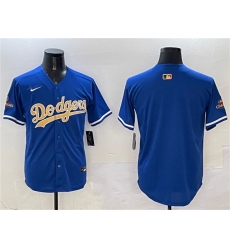 Men's Los Angeles Dodgers Blank Royal 2025 Gold Collection Limited Stitched Baseball Jersey