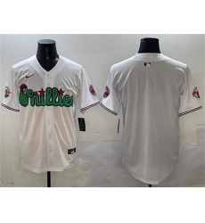 Mens Philadelphia Phillies Blank White Phanatic Limited Stitched Jersey