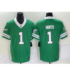 Men's Nike Philadelphia Eagles #1 Jalen Hurts Green 2023 F.U.S.E. Vapor Untouchable Stitched Football Jersey