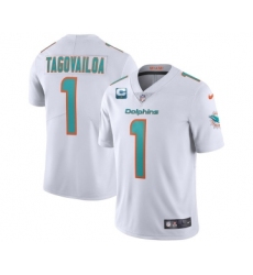 Men's Miami Dolphins 2022 #1 Tua Tagovailoa White With 1-star C Patch Vapor Limited Stitched NFL Jersey Men's Miami Dolphins 2022 #1 Tua Tagovailoa White With 1-star C Patch Vapor Limited Stitched NFL Jersey