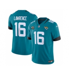 Men's Jacksonville Jaguars #16 Trevor Lawrence Teal 2023 F.U.S.E With 3- Star C Patch Vapor Untouchable Limited Football Stitched Jersey