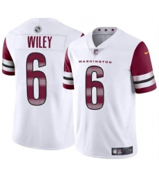 Men's Washington Commanders #6 Michael Wiley White 2024 Vapor Limited Football Stitched Jersey Men's Washington Commanders #6 Michael Wiley White 2024 Vapor Limited Football Stitched Jersey