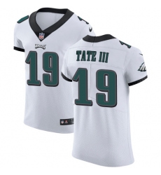 Men's Nike Philadelphia Eagles #19 Golden Tate III White Vapor Untouchable Elite Player NFL Jersey