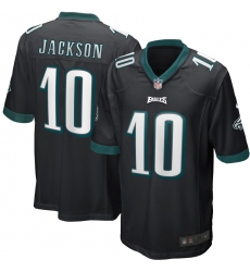 Men's Philadelphia Eagles #10 DeSean Jackson Nike Black Game Jersey