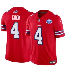 Men's Buffalo Bills #4 James Cook Red 2025 F.U.S.E. With Farewell Vapor Untouchable Limited Football Stitched Jersey