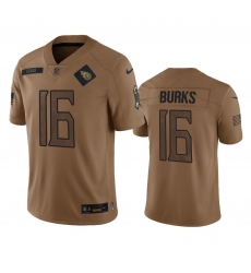 Men's Tennessee Titans #16 Treylon Burks 2023 Brown Salute To Service Football Stitched Jersey Men's Tennessee Titans #16 Treylon Burks 2023 Brown Salute To Service Football Stitched Jersey