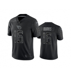 Men's Tennessee Titans #16 Treylon Burks Black Reflective Limited Stitched Football Jersey Men's Tennessee Titans #16 Treylon Burks Black Reflective Limited Stitched Football Jersey