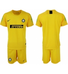 Inter Milan Blank Yellow Goalkeeper Soccer Club Jersey