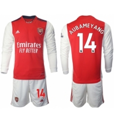 Men 2021-2022 Club Arsenal home red Long Sleeve 14 Soccer Jersey