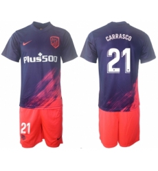 Men 2021-2022 Club Atletico Madrid away purple 21 Soccer Jersey