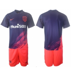 Men 2021-2022 Club Atletico Madrid away purple blank Soccer Jersey