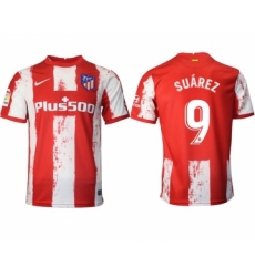 Men 2021-2022 Club Atletico Madrid home aaa version red 9 Nike Soccer Jerseys