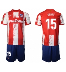 Men 2021-2022 Club Atletico Madrid home red 15 Nike Soccer Jersey