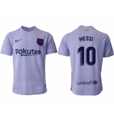 Men 2021-2022 Club Barcelona away aaa version purple 10 Soccer Jerseys