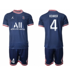 Men 2021-2022 Club Paris St German home blue 4 Soccer Jersey