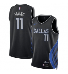 Men's Dallas Mavericks #11 Kyrie Irving Black 2025-26 City Edition Stitched Basketball Jersey