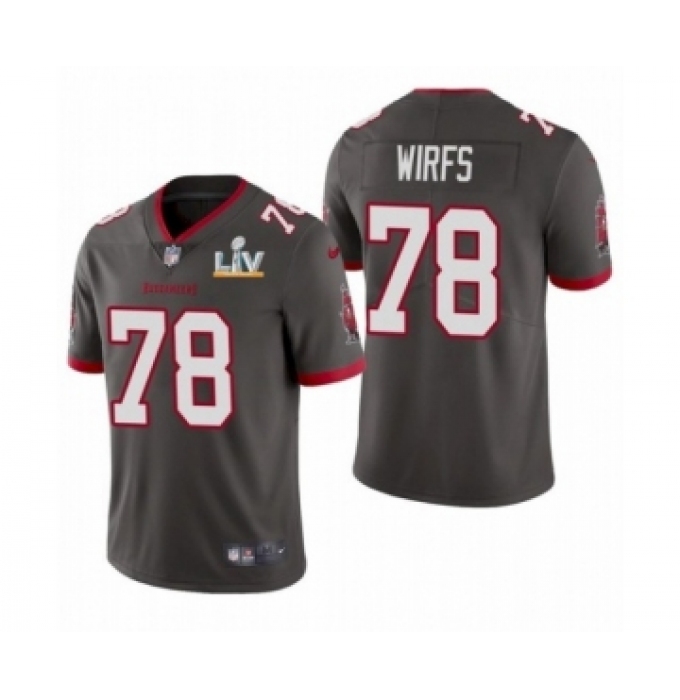 Youth Tampa Bay Buccaneers #78 Tristan Wirfs Pewter Super Bowl LV Jersey