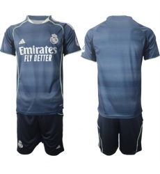 Men's Real Madrid Custom 2025-26 Navy Away Soccer Jersey Suit