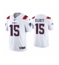Men's Nike New England Patriots #15 Ezekiel Elliott White Stitched Limited Jersey