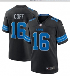 Men's Detroit Lions #16 Jared Goff Nike 2024 Black 2nd Alternate Limited Jersey Men's Detroit Lions #16 Jared Goff Nike 2024 Black 2nd Alternate Limited Jersey