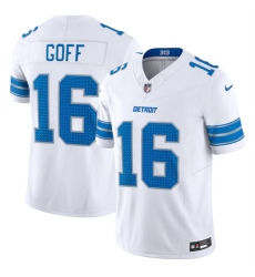 Men's Detroit Lions #16 Jared Goff White 2024 F.U.S.E. Vapor Limited Football Stitched Jersey Men's Detroit Lions #16 Jared Goff White 2024 F.U.S.E. Vapor Limited Football Stitched Jersey