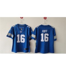 Women's Detroit Lions #16 Jared Goff Blue Vapor Football Stitched Jersey(Run Smaller) Women's Detroit Lions #16 Jared Goff Blue Vapor Football Stitched Jersey(Run Smaller)