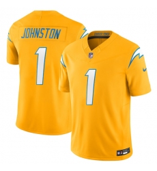 Men's Los Angeles Chargers #1 Quentin Johnston Gold 2025 F.U.S.E. Alternate Vapor Limited Football Stitched Jersey Men's Los Angeles Chargers #1 Quentin Johnston Gold 2025 F.U.S.E. Alternate Vapor Limited Football Stitched Jersey