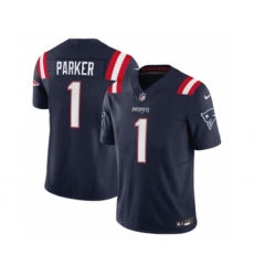 Men's Nike New England Patriots #1 DeVante Parker Navy 2023 F.U.S.E. Vapor Limited Football Stitched Jersey Men's Nike New England Patriots #1 DeVante Parker Navy 2023 F.U.S.E. Vapor Limited Football Stitched Jersey