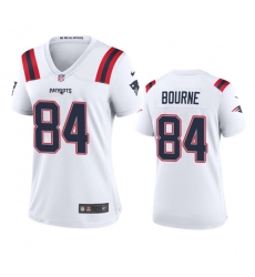 Women's New England Patriots #84 Kendrick Bourne White Stitched Jersey(Run Small) Women's New England Patriots #84 Kendrick Bourne White Stitched Jersey(Run Small)