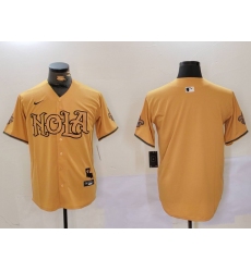 Men's New Orleans Saints Blank Gold Cool Base Stitched Baseball Jersey Men's New Orleans Saints Blank Gold Cool Base Stitched Baseball Jersey