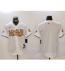 Men's New Orleans Saints Blank White Nola Baseball Jersey Men's New Orleans Saints Blank White Nola Baseball Jersey