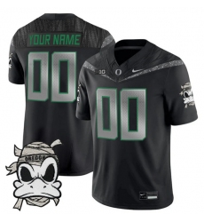 Men's Oregon Ducks Active Player Custom Black 2025 F.U.S.E. Mummy Duck Vapor Limited V1 Stitched Football Jersey