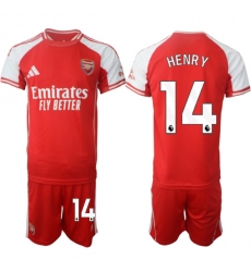 Men's Arsenal F.C #14 Thierry Henry Red 2025 Home Soccer Jersey Suit