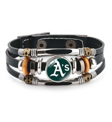 The Orleans Athletics MLB Pro football team jewel cowhide bracelet leather hand jewelry