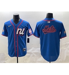 Men's National League New York Mets Team Big Logo Blue 2025 All-Star Edition Limited Stitched Baseball Jersey