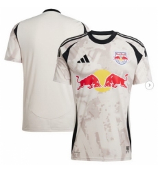 Men New York Red Bulls adidas Tan 2025 Stone Replica Jersey