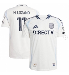 Mens San Diego FC Hirving Lozano adidas White 2025 Woven Into One Authentic Player Jersey