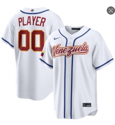 Men's Venezuela Baseball Active Player Custom White 2026 World Baseball Classic Home Stadium Stitched Jersey