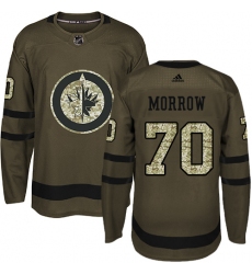Youth Adidas Winnipeg Jets #70 Joe Morrow Authentic Green Salute to Service NHL Jersey