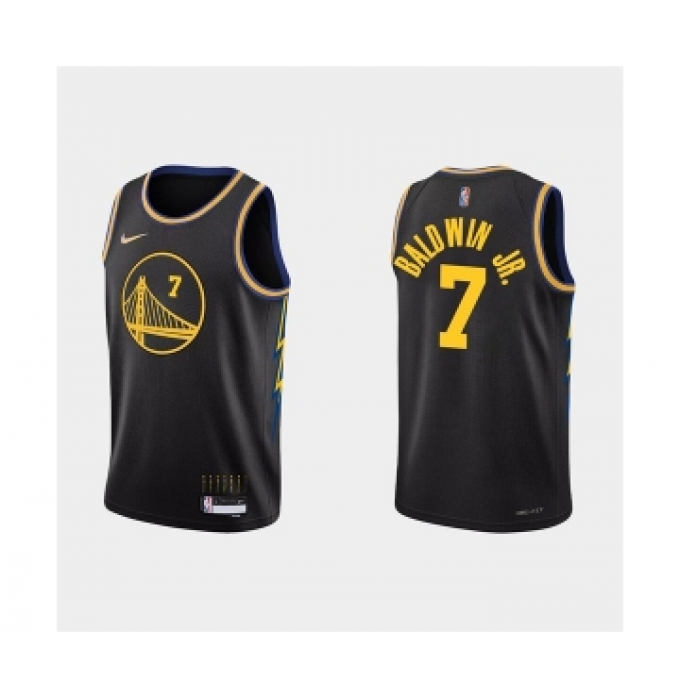 Men's Golden State Warriors #7 Patrick Baldwin Jr. 2022 Black Stitched Basketball Jersey