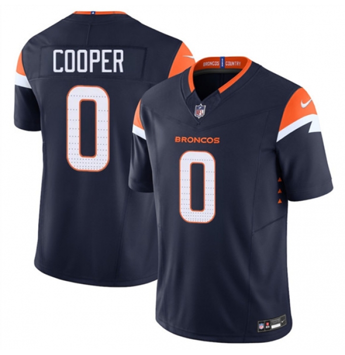 Men's Denver Broncos #0 Jonathon Cooper Navy F.U.S.E. Vapor Limited Football Stitched Jersey