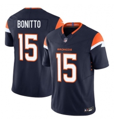 Men's Denver Broncos #15 Nik Bonitto Navy F.U.S.E. Vapor Limited Football Stitched Jersey